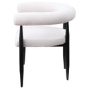  Coaster Furniture Dunmore 105782 Boucle Upholstered Dining Arm Chair - Cream IMAGE 5
