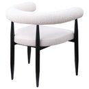  Coaster Furniture Dunmore 105782 Boucle Upholstered Dining Arm Chair - Cream IMAGE 7