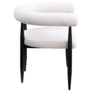  Coaster Furniture Dunmore 105782 Boucle Upholstered Dining Arm Chair - Cream IMAGE 8