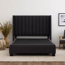  Malouf Thin Deck Upholstered Platform Bed Frame - Twin XL/Charcoal IMAGE 6