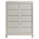  Coaster Furniture Olivia 224955 5-Drawer Bedroom Chest of Drawers - Pearl White IMAGE 3