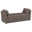  Coaster Furniture Robin 910280 Upholstered Accent Bench with Armrests - Brown IMAGE 1