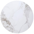  Coaster Furniture Acadia 105580 Round 53-inch Sintered Stone Top Dining Table - White IMAGE 2