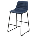  Coaster Furniture Zuni 107208 Faux Leather Upholstered Counter Chair - Blue IMAGE 4