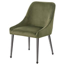  Coaster Furniture Mayette 107772 Upholstered Dining Side Chair - Olive IMAGE 3