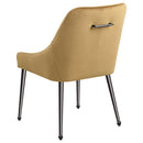  Coaster Furniture Mayette 107782 Upholstered Dining Side Chair - Cognac IMAGE 5