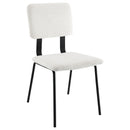  Coaster Furniture Calla 108022 Fabric Upholstered Dining Side Chair - White IMAGE 1