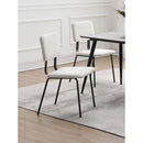  Coaster Furniture Calla 108022 Fabric Upholstered Dining Side Chair - White IMAGE 2