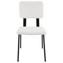  Coaster Furniture Calla 108022 Fabric Upholstered Dining Side Chair - White IMAGE 3
