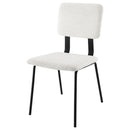  Coaster Furniture Calla 108022 Fabric Upholstered Dining Side Chair - White IMAGE 4