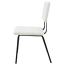  Coaster Furniture Calla 108022 Fabric Upholstered Dining Side Chair - White IMAGE 5