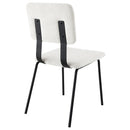  Coaster Furniture Calla 108022 Fabric Upholstered Dining Side Chair - White IMAGE 7
