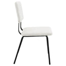  Coaster Furniture Calla 108022 Fabric Upholstered Dining Side Chair - White IMAGE 8
