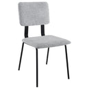 Coaster Furniture Calla 108062 Fabric Upholstered Dining Side Chair - Grey IMAGE 1