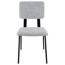  Coaster Furniture Calla 108062 Fabric Upholstered Dining Side Chair - Grey IMAGE 3