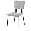  Coaster Furniture Calla 108062 Fabric Upholstered Dining Side Chair - Grey IMAGE 4
