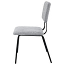  Coaster Furniture Calla 108062 Fabric Upholstered Dining Side Chair - Grey IMAGE 5