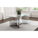  Coaster Furniture Emery 108091 76-inch Rectangular Mirrored Dining Table - Silver IMAGE 10