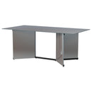  Coaster Furniture Emery 108091 76-inch Rectangular Mirrored Dining Table - Silver IMAGE 3