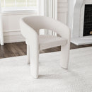  Coaster Furniture Eudora 108186 Boucle Upholstered Dining Side Chair - Cream IMAGE 2