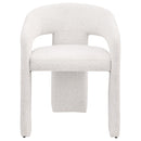  Coaster Furniture Eudora 108186 Boucle Upholstered Dining Side Chair - Cream IMAGE 3