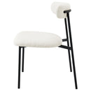  Coaster Furniture Anzio 108292 Boucle Upholstered Dining Side Chair - White IMAGE 4