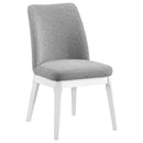  Coaster Furniture Carissa 108306 Upholstered Dining Side Chair - Light Grey IMAGE 1