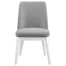  Coaster Furniture Carissa 108306 Upholstered Dining Side Chair - Light Grey IMAGE 3