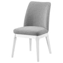  Coaster Furniture Carissa 108306 Upholstered Dining Side Chair - Light Grey IMAGE 4