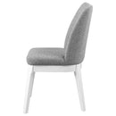  Coaster Furniture Carissa 108306 Upholstered Dining Side Chair - Light Grey IMAGE 5