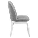  Coaster Furniture Carissa 108306 Upholstered Dining Side Chair - Light Grey IMAGE 8