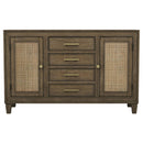 Coaster Furniture Matisse 108315 4-Drawer Sideboard Buffet Cabinet - Light Brown IMAGE 4