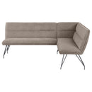  Coaster Furniture Dodson 108496 Fabric Upholstered L-Shaped Nook Dining Bench - Taupe IMAGE 3