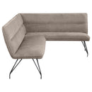  Coaster Furniture Dodson 108496 Fabric Upholstered L-Shaped Nook Dining Bench - Taupe IMAGE 6
