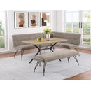  Coaster Furniture Dodson 108496 Fabric Upholstered L-Shaped Nook Dining Bench - Taupe IMAGE 7