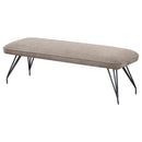  Coaster Furniture Dodson 108497 Fabric Upholstered Dining Bench - Taupe IMAGE 4
