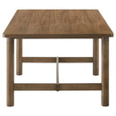  Coaster Furniture Crestmore 108571 71-inch Rectangular Wood Dining Table - Walnut IMAGE 4