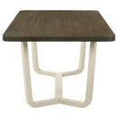  Coaster Furniture Biloxi 108681 71-inch Rectangular Wood Dining Table - Greyish Brown IMAGE 4