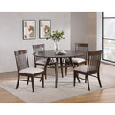  Coaster Furniture Everton 108891 Round 53-inch Wood Dining Table - Dark Walnut IMAGE 5