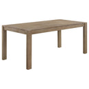  Coaster Furniture Scottsdale 109181 71-inch Solid Wood Dining Table - Washed Brown IMAGE 1