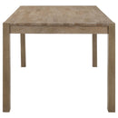  Coaster Furniture Scottsdale 109181 71-inch Solid Wood Dining Table - Washed Brown IMAGE 4