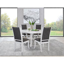  Coaster Furniture Judd 109330 54-inch Round Dining Wood Table with Shelf - Pearl White IMAGE 3