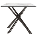  Coaster Furniture Carvell 109371 Rectangular Sintered Stone Dining Table - Mirage White IMAGE 2