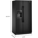  Whirlpool 36-inch, 21 cu. ft. Side-by-Side Refrigerator with Water and Ice Dispenser WRSC5536RB IMAGE 8