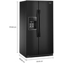  Whirlpool 36-inch, 28 cu. ft. Side-by-Side Refrigerator with Water and Ice Dispenser WRSF5536RV IMAGE 8