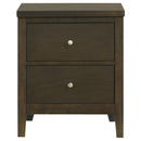  Coaster Furniture Wilkes 224422 2-Drawer Nightstand Bedside Table - Dark Cocoa IMAGE 3