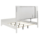 Coaster Furniture Marmore 224961Q 64-inch Queen Panel Bed LED Headboard - White IMAGE 4