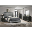  Coaster Furniture Lucia 224991Q 61-inch Upholstered Queen Wingback Bed - Grey IMAGE 5