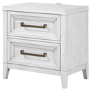  Coaster Furniture Marielle 224842 2-Drawer Nightstand Bedside Table - Distressed White IMAGE 4