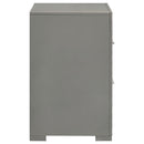  Coaster Furniture Ives 224972 2-Drawer Nightstand Bedside Table - Grey High Gloss IMAGE 9